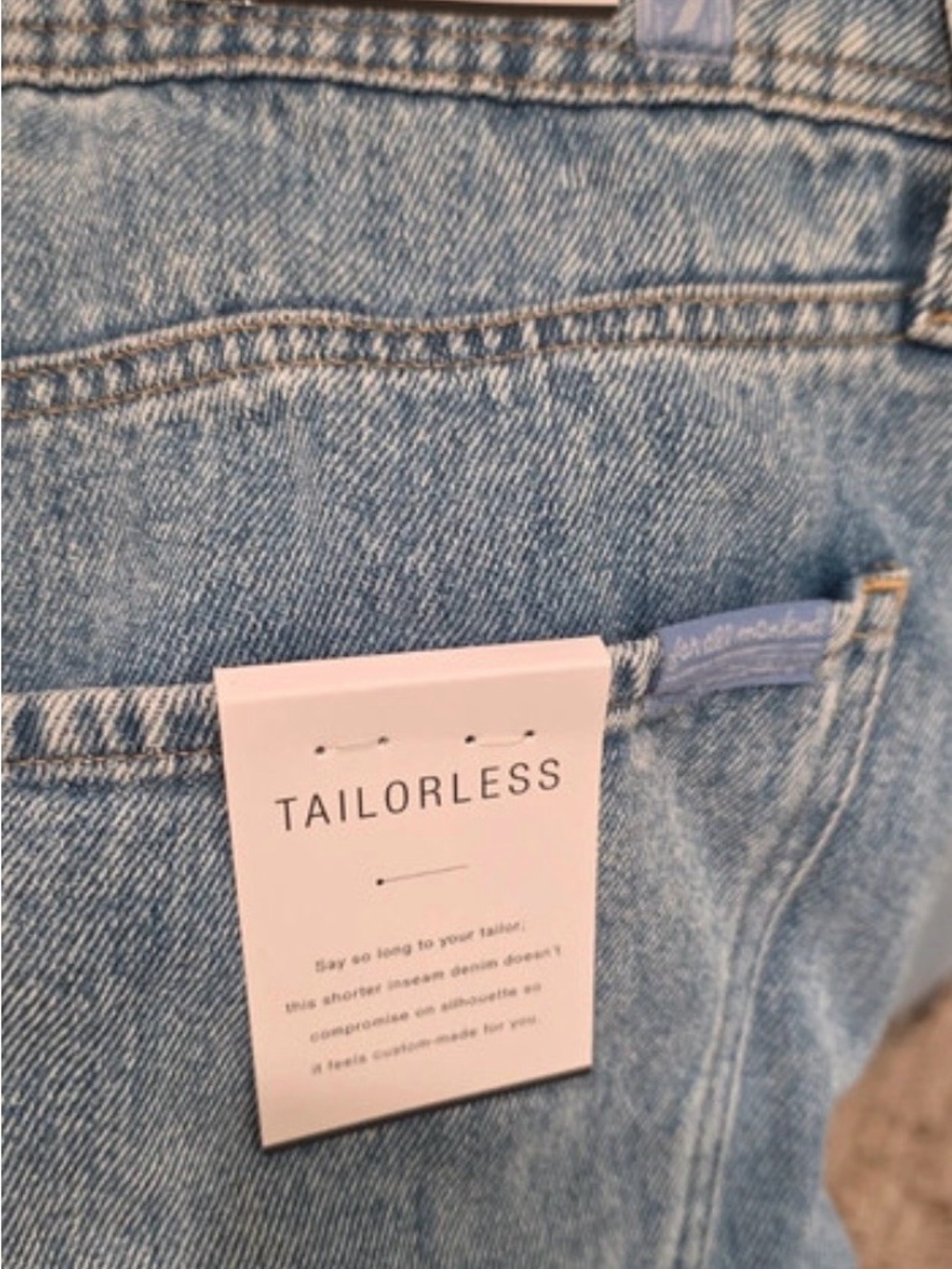 7 For All Mankind Light Blue Denim Jeans - Picture 3 of 7